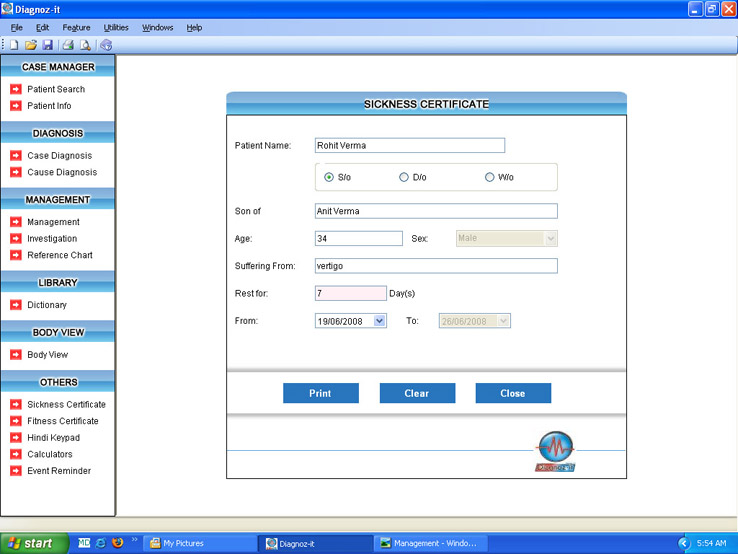 Diagnoz-it: Features of our software